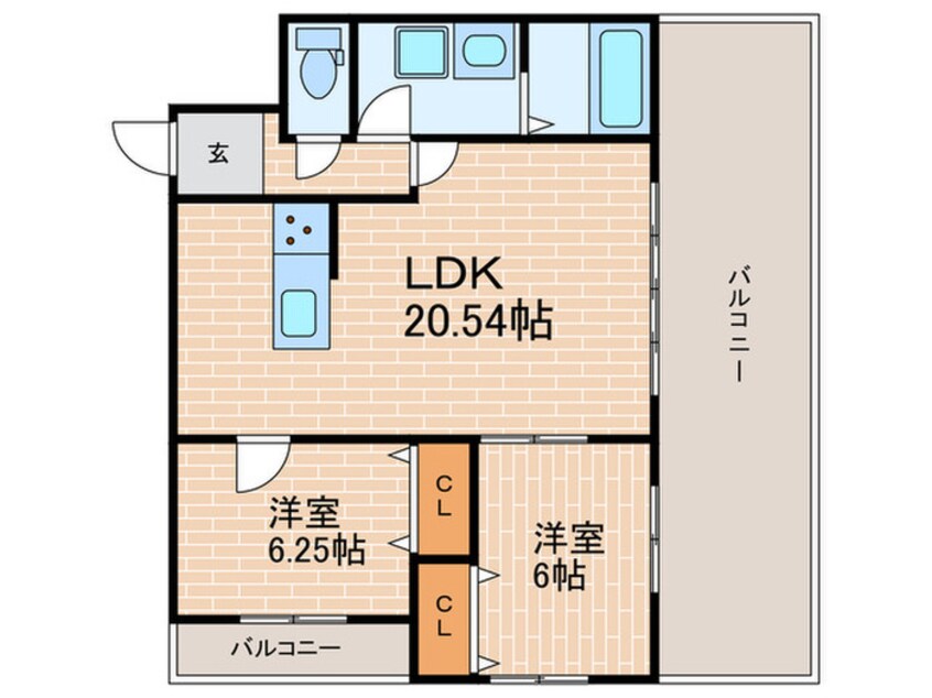 間取図 ＭＥＳＳＡＧＥ苦楽園三番町