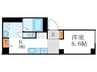 COCO下鴨 1Kの間取り