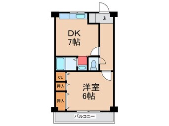 間取図 一岡ハイツ磯路