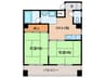 西新町マンション 2DKの間取り