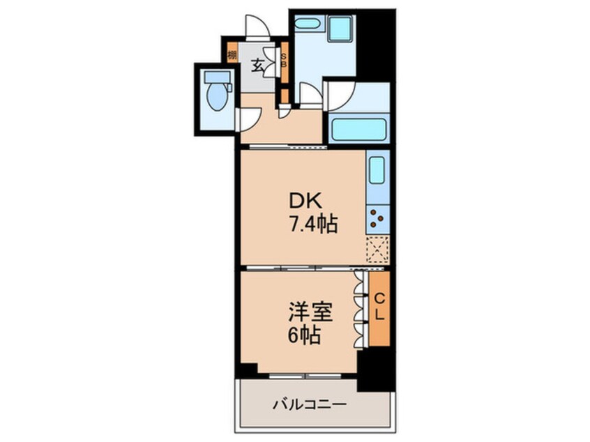 間取図 大阪ひびきの街ｻﾞ･ｻﾝｸﾀｽﾀﾜｰ(503)