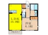 バロンド－ル 1LDKの間取り