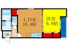 ﾌｼﾞﾊﾟﾚｽ上新庄Ⅲ番館 1LDKの間取り