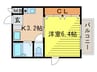 コ－ト千里山西Ⅲ 1Kの間取り