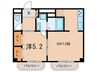 ベルテール 1DKの間取り