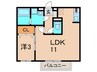 ヴァンソレイユ 1LDKの間取り