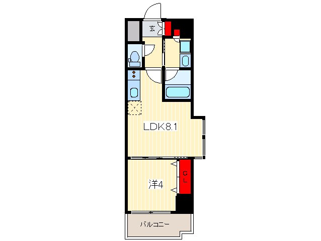 間取り図 アーデン四ツ橋プライマリーワン