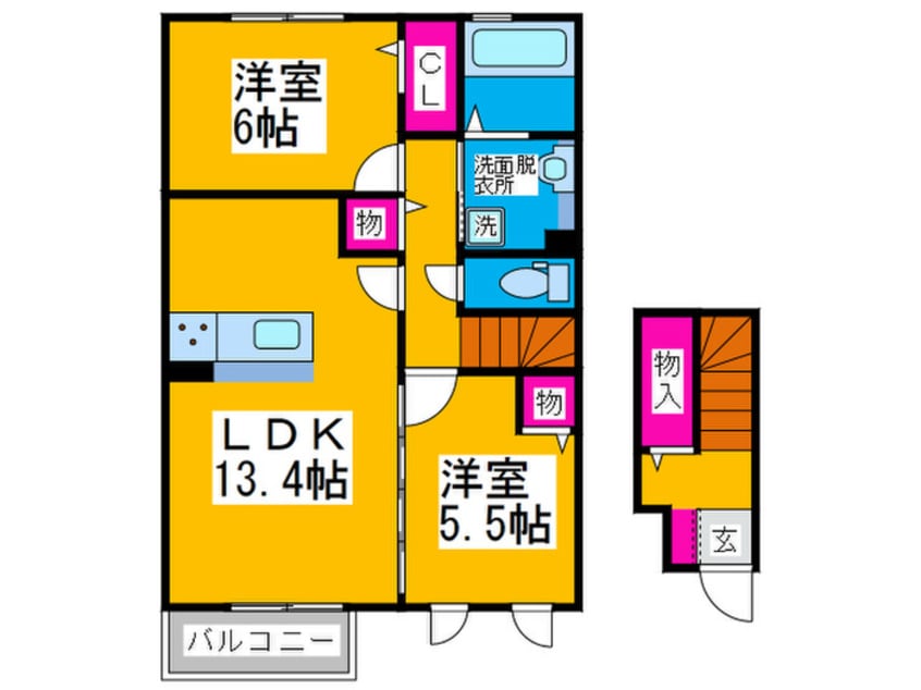 間取図 メルベーユ三丘