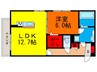 Present Well D-room 1LDKの間取り