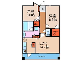 間取図 リーガル福島駅前(603)