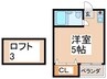 フォンタルサウス 1Rの間取り