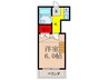 アルデール富田 1Kの間取り