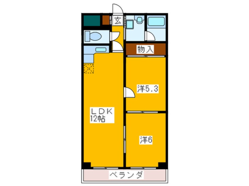 間取図 ジオナ松屋町