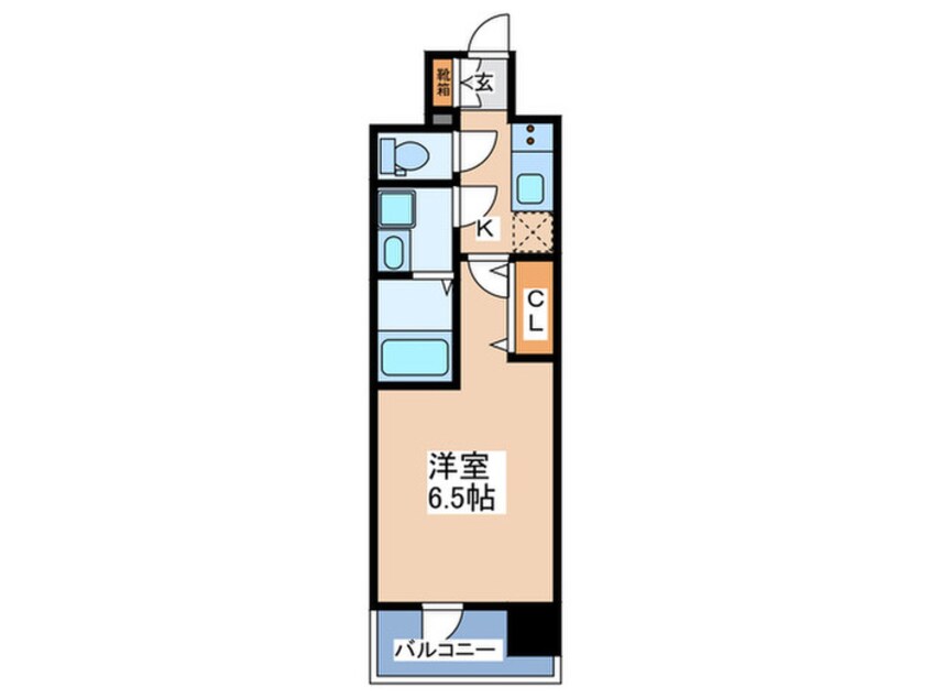 間取図 ｴｽﾘｰﾄﾞﾚｼﾞﾃﾞﾝｽ大阪難波