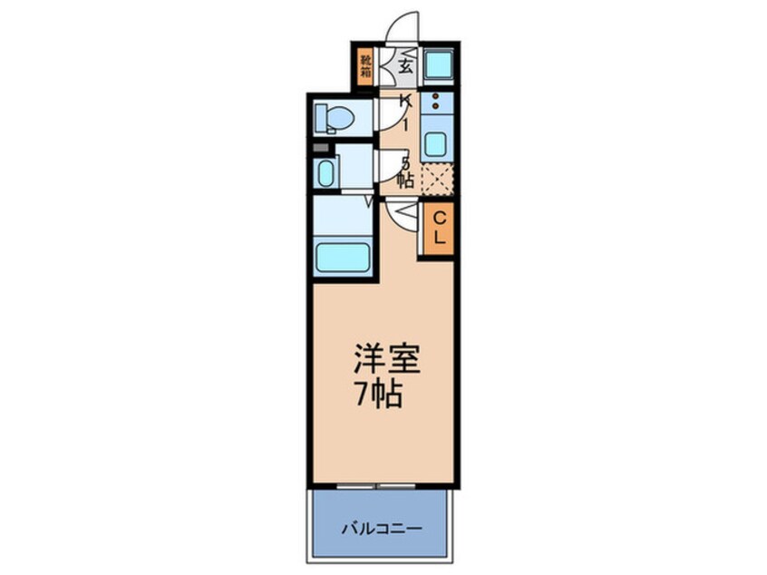間取図 ｴｽﾘｰﾄﾞﾚｼﾞﾃﾞﾝｽ大阪難波
