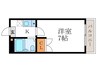 サンクブランシュ 1Kの間取り