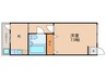 コーポ未麗妙心寺 1Kの間取り
