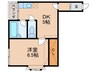 コーポ未麗妙心寺 1DKの間取り