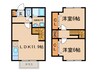 ク－ル・ド・ペ－シュ 2LDKの間取り