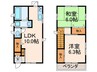 中嶋貸家 2LDKの間取り