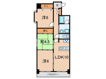 間取図 ハチブセ六甲（３、４Ｆ）