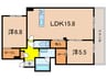 ラフィ－ネ芦屋 2LDKの間取り