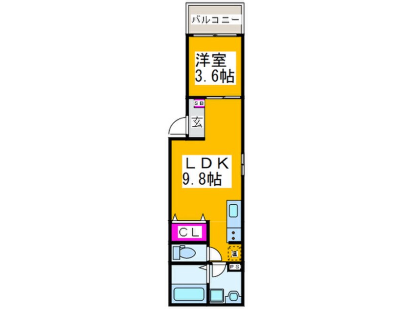 間取図 F asecia miel