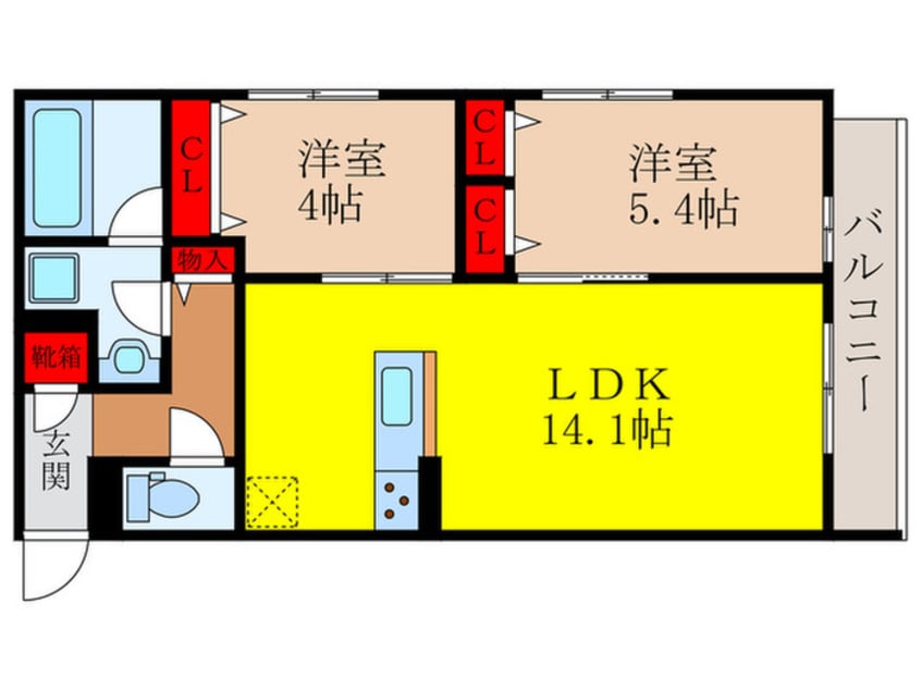 間取図 仮）D-residence宇保町
