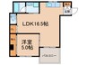 タケミカビル 1LDKの間取り