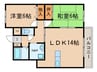 サンコート夙川 2LDKの間取り
