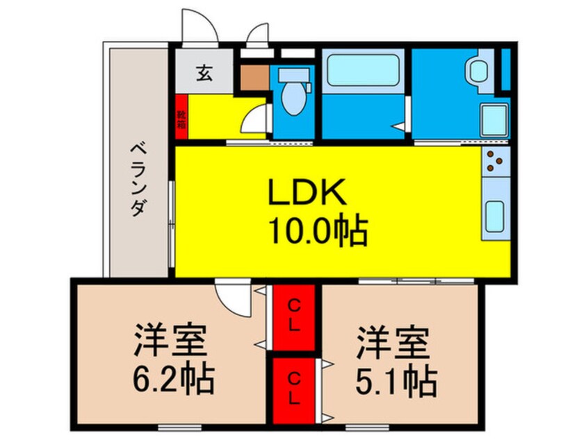 間取図 ebisugarden瓢箪山