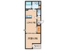 RITZ COURT塚口 1LDKの間取り