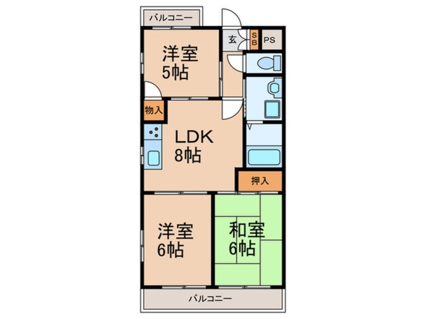 間取図 グレ－スすわ