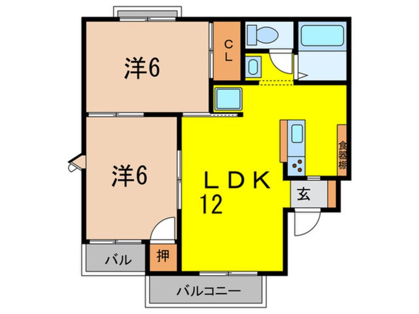 間取図 エスポワ－ル南棟