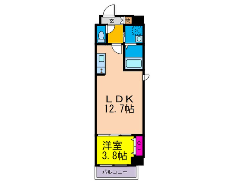 間取図 ラクラス堺筋本町