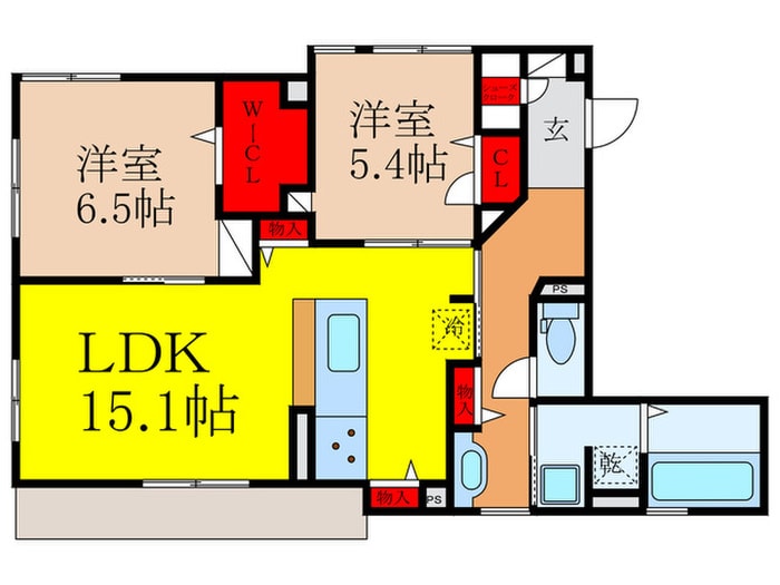 間取り図 仮）ブランノワール高槻