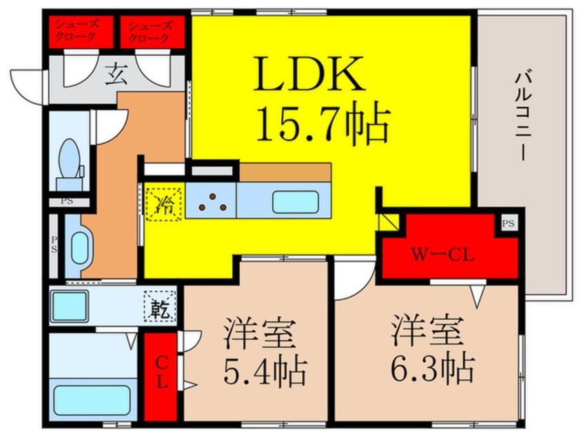 間取図 仮）ブランノワール高槻