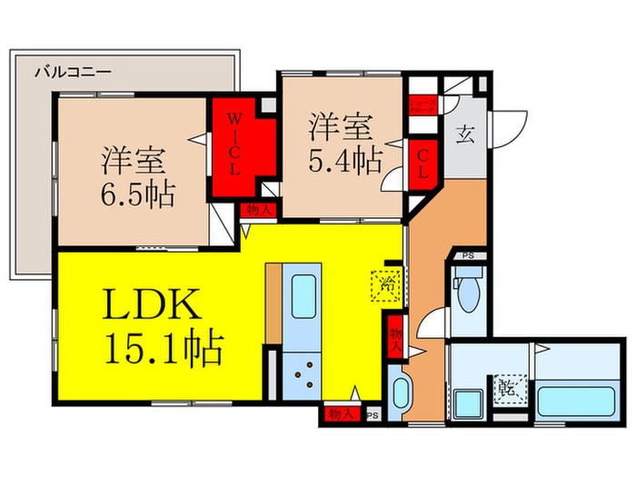 間取り図 仮）ブランノワール高槻