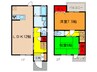 島津ハウスB棟 2LDKの間取り