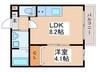 H-Maison平野Ⅰ 1LDKの間取り