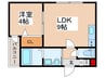 H-Maison平野Ⅰ 1LDKの間取り