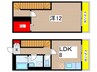 ハイムカトレア 1LDKの間取り