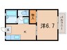 メゾン　ドゥ　フルール 1Kの間取り
