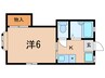 メゾン　ドゥ　フルール 1Kの間取り