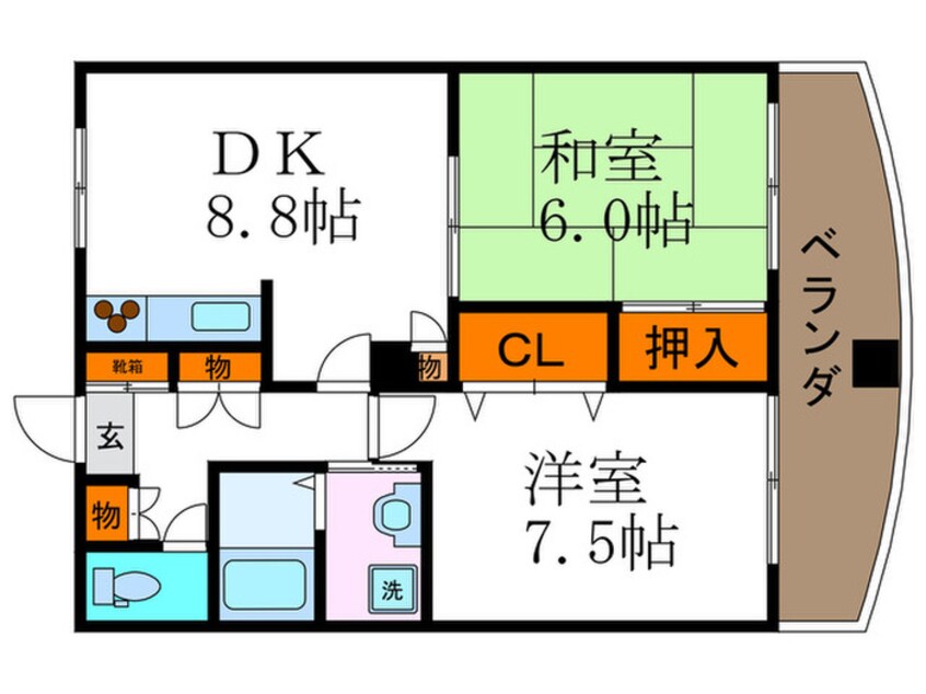 間取図 ロイヤルガーデン長岡京