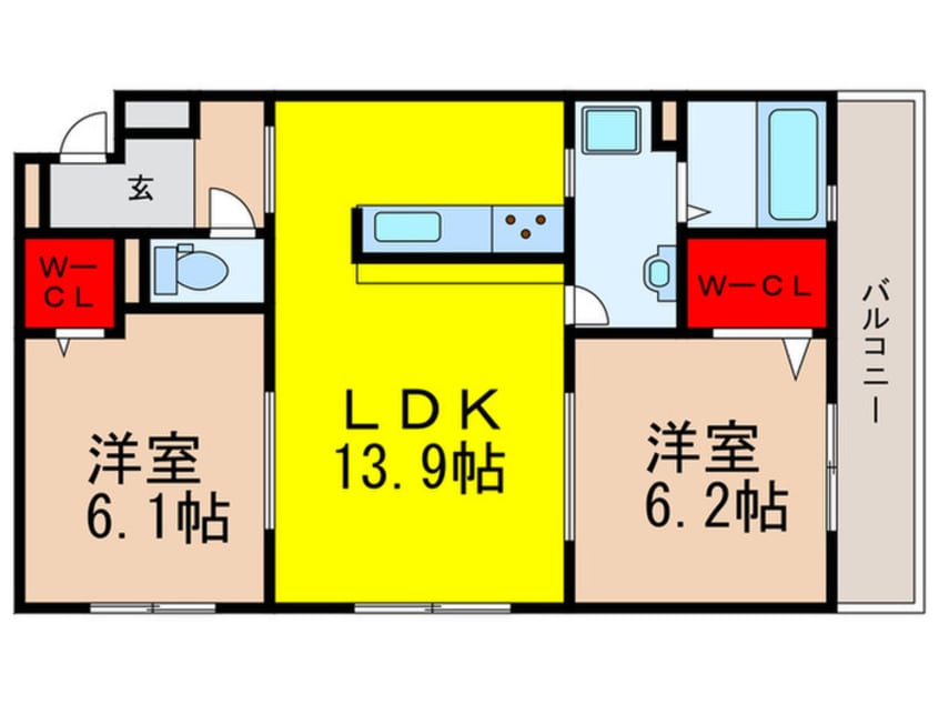 間取図 CREST　K