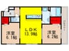 CREST　K 2LDKの間取り