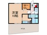 ハイツオ－キッド 1Rの間取り