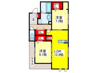 間取図 シエル　クレール