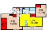 シエル　クレール 2LDKの間取り